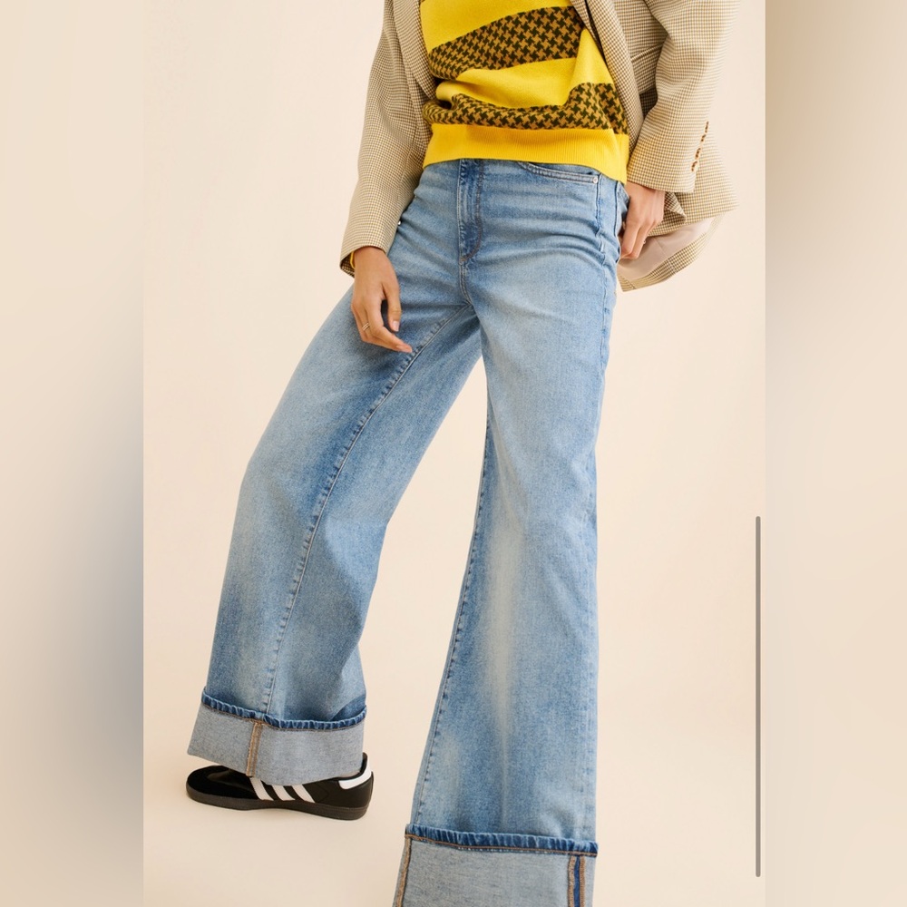 DL1961 Hepburn Wide Leg Cuff Jeans